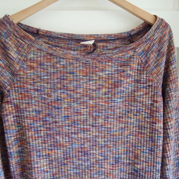 Anthro Akemi + Kim Zaka Bell Sleeve Top Purple Multicolor M - Picture 3 of 9